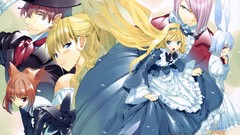 Dress Alice Wonderland fantasia cheshire cat animal ears Queen 