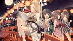 Dress anime girls fox girls