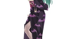 Dress anime girls green eyes green hair artwork video games 