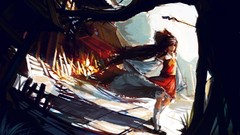 Dress anime girls hakurei reimu touhou