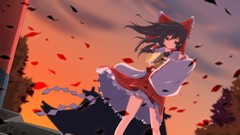 Dress anime girls hakurei reimu touhou