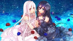 Dress anime girls lolita fashion cleavage