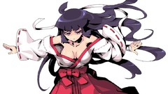 Dress anime girls miko boobs Japanese clothes