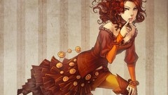 Dress anime girls redheads