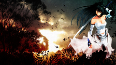 Dress anime girls Swords