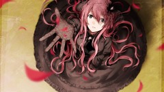 Dress anime girls vocaloid flower petals megurine luka