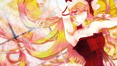 Dress anime girls wink touhou yakumo yukari