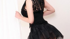 Dress asians fishnet stockings