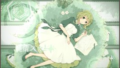 Dress backgrounds short hair vocaloid high heels laying down 