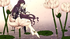 Dress barefoot anime girls touhou vectors Hijiri Byakuren Aka 
