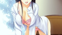 Dress beds red eyes blush anime girls lingerie open mouth 