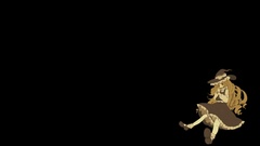 Dress black background hats long hair witches touhou kirisame 