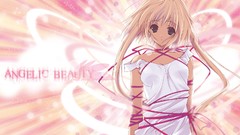 Dress blondes anime girls blue eyes bondage twintails