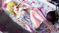 Dress blondes bakemonogatari yellow eyes monogatari-series 