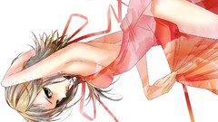 Dress blondes green eyes short hair vocaloid Megpoid Gumi