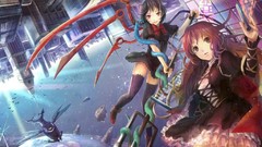 Dress blondes long hair anime girls short hair touhou houjuu 