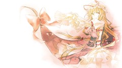 Dress blondes long hair anime girls touhou yakumo yukari Simple 