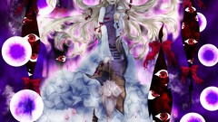 Dress blondes long hair anime girls touhou yakumo yukari video 