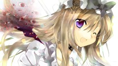 Dress blondes long hair anime girls touhou yakumo yukari video 