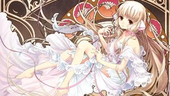 Dress blondes long hair barefoot chobits