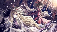 Dress blondes long hair blue eyes brown eyes brunettes hakurei 