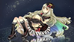 Dress blondes long hair boots vocaloid yellow eyes stuffed 