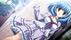 Dress blue hair yellow