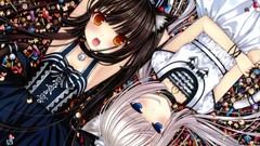 Dress Candies blush long hair anime girls lolita fashion animal 