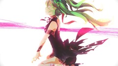 Dress crying hatsune miku vocaloid green hair Simple Background 