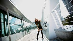 Dress fashion Actress asians stills brunettes photo shoot 