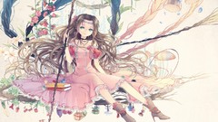 Dress Final Fantasy long hair boots green eyes final fantasy 