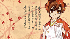 Dress Flowers text brown