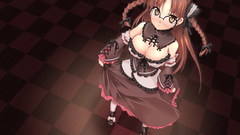 Dress glasses braids anime