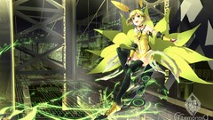 Dress gloves blondes anime girls green eyes short hair c.c. 