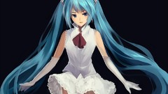Dress gloves long hair anime girls blue eyes hatsune miku 
