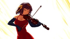 Dress gloves violins anime girls violinist suzumiya haruhi the 