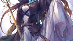 Dress hats Beads blondes long hair anime girls touhou open 