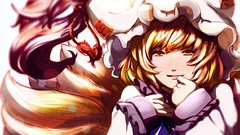 Dress hats blondes anime girls short hair yellow eyes touhou 