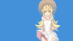 Dress hats blondes bakemonogatari yellow eyes monogatari-series 