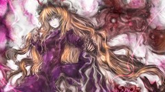 Dress hats blondes long hair anime girls touhou yakumo yukari 