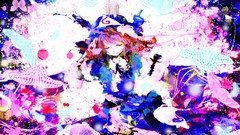 Dress hats colors anime girls closed eyes short hair touhou 