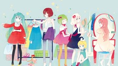 Dress hats pantyhose hatsune miku vocaloid megurine luka 