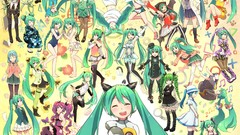 Dress hats skirts anime girls hatsune miku vocaloid yukata 