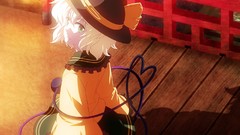 Dress hats white hair Ribbons Bridges shadows smiling anime 