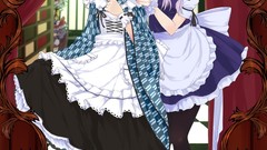 Dress Hearts hats Vampires Library white hair red eyes bows 