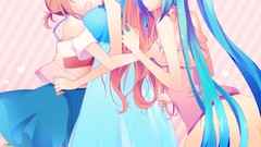 Dress Hearts long hair anime girls temari hatsune miku vocaloid 