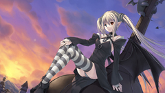 Dress heterochromia striped lingerie