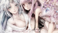 Dress horns Jewelry navel Shorts white hair bows blush pink 