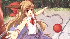 Dress horns memories Ribbons anime girls touhou ibuki suika