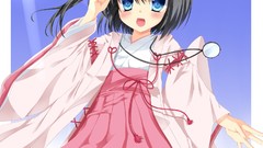Dress kimono blue eyes black hair